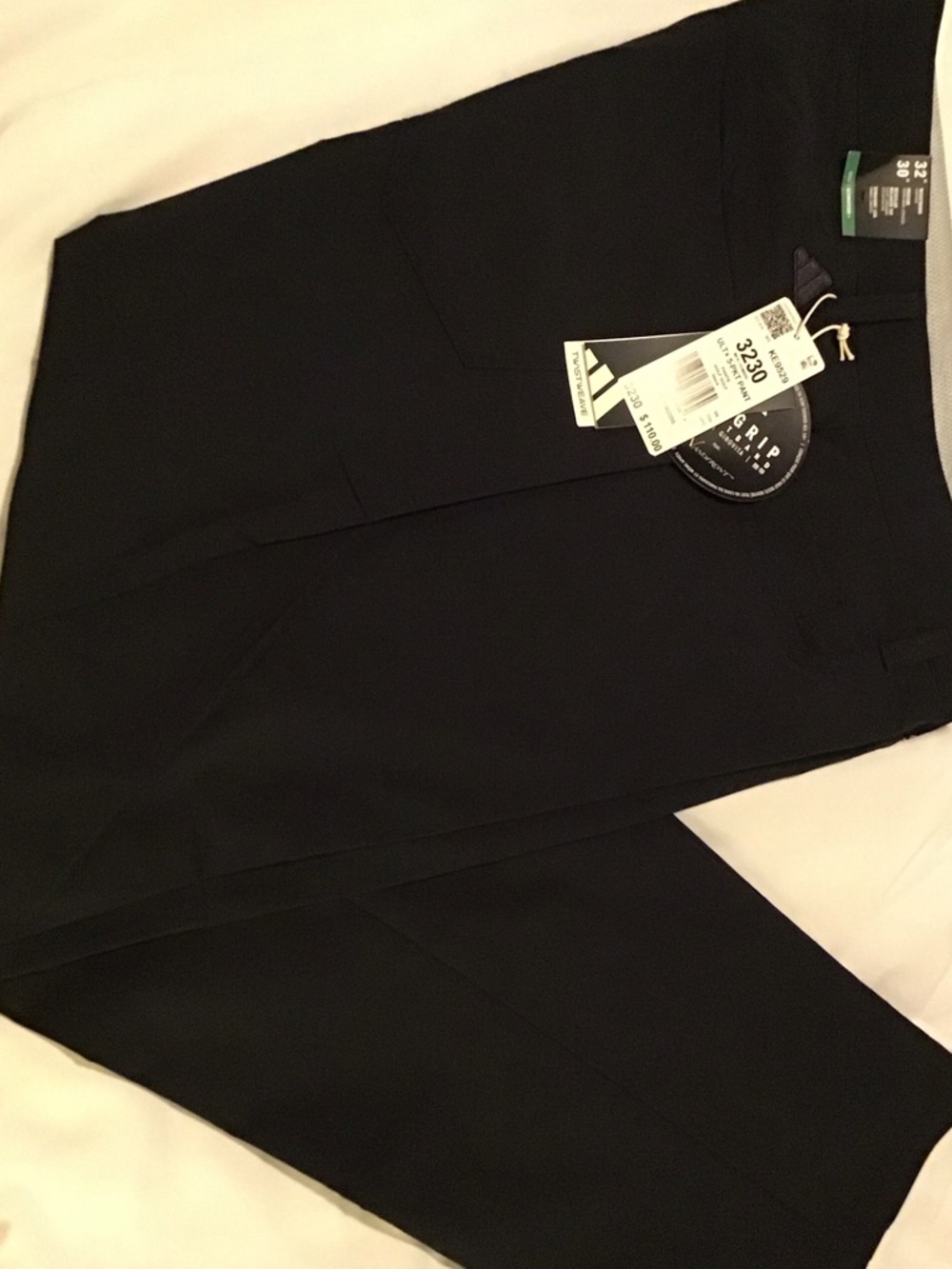 NWT adidas Black Men's Golf Pants Gripfit